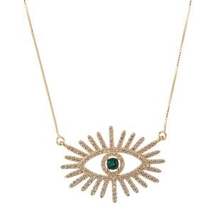NWOT EYE CANDY LA - Green Eye Pendant Necklace